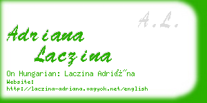 adriana laczina business card